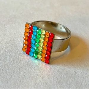 Rainbow Ring, size 8